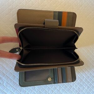Greek Leather Billfold Wallet